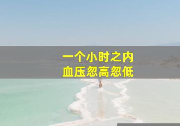 一个小时之内血压忽高忽低