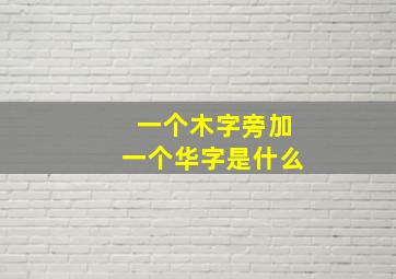 一个木字旁加一个华字是什么