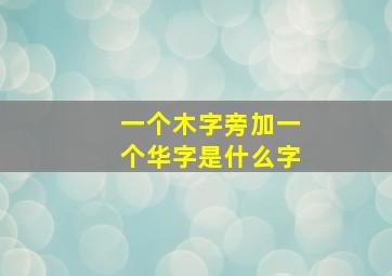 一个木字旁加一个华字是什么字