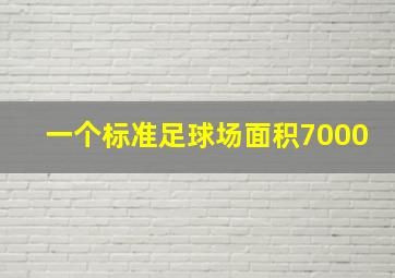 一个标准足球场面积7000