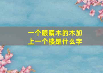 一个眼睛木的木加上一个楼是什么字