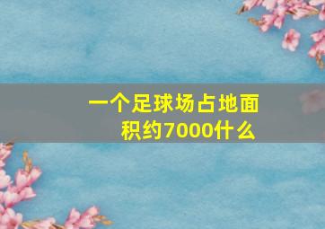 一个足球场占地面积约7000什么