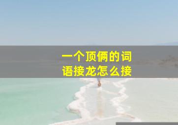 一个顶俩的词语接龙怎么接