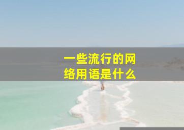 一些流行的网络用语是什么