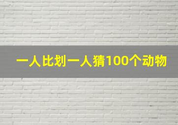 一人比划一人猜100个动物