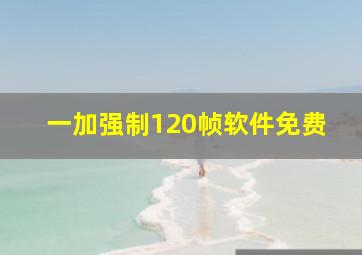 一加强制120帧软件免费