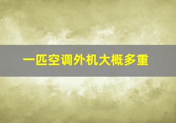 一匹空调外机大概多重