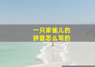 一只家雀儿的拼音怎么写的