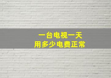 一台电视一天用多少电费正常