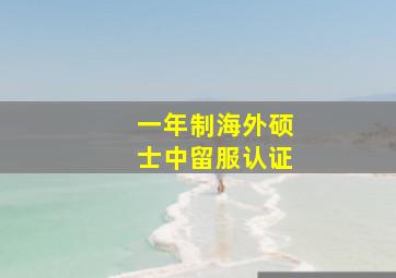 一年制海外硕士中留服认证