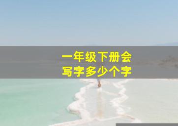 一年级下册会写字多少个字