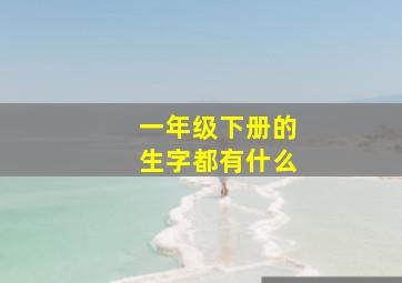 一年级下册的生字都有什么