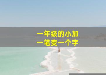 一年级的小加一笔变一个字