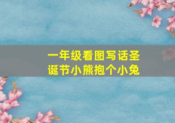 一年级看图写话圣诞节小熊抱个小兔