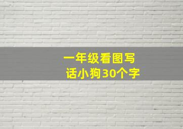 一年级看图写话小狗30个字