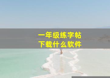 一年级练字帖下载什么软件