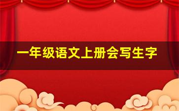 一年级语文上册会写生字