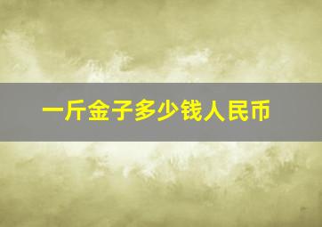 一斤金子多少钱人民币