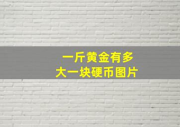 一斤黄金有多大一块硬币图片