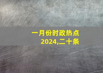 一月份时政热点2024,二十条