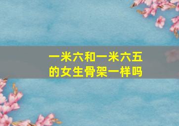 一米六和一米六五的女生骨架一样吗