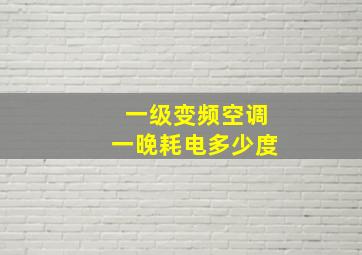 一级变频空调一晚耗电多少度