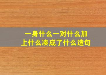 一身什么一对什么加上什么凑成了什么造句