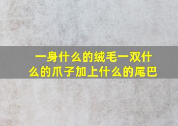 一身什么的绒毛一双什么的爪子加上什么的尾巴