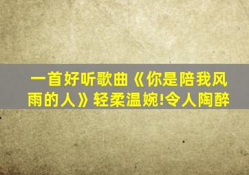 一首好听歌曲《你是陪我风雨的人》轻柔温婉!令人陶醉