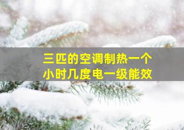 三匹的空调制热一个小时几度电一级能效