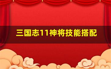 三国志11神将技能搭配