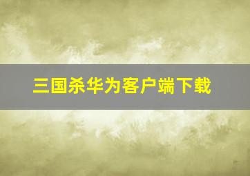 三国杀华为客户端下载