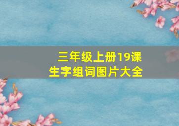 三年级上册19课生字组词图片大全