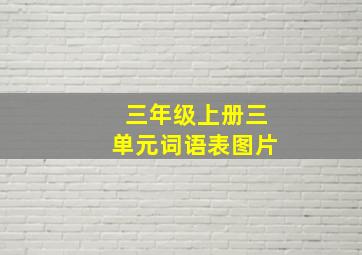 三年级上册三单元词语表图片