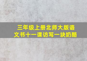 三年级上册北师大版语文书十一课访写一块奶酪