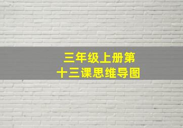 三年级上册第十三课思维导图