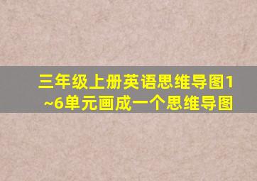 三年级上册英语思维导图1~6单元画成一个思维导图