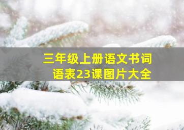 三年级上册语文书词语表23课图片大全