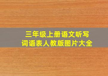 三年级上册语文听写词语表人教版图片大全