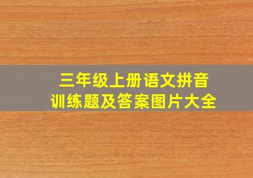 三年级上册语文拼音训练题及答案图片大全