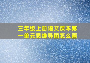 三年级上册语文课本第一单元思维导图怎么画