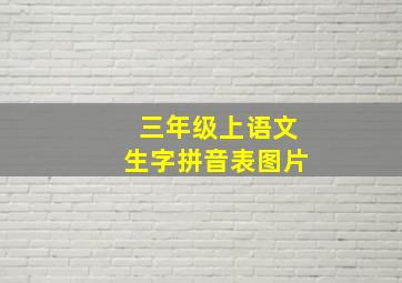 三年级上语文生字拼音表图片