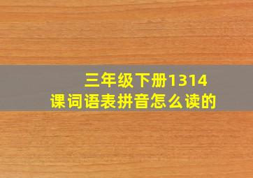 三年级下册1314课词语表拼音怎么读的