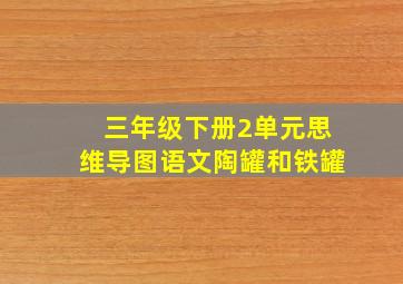 三年级下册2单元思维导图语文陶罐和铁罐