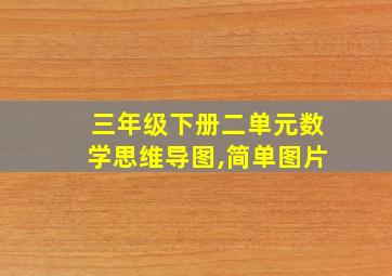 三年级下册二单元数学思维导图,简单图片