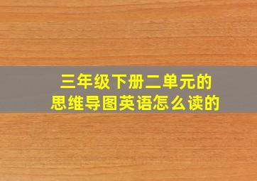 三年级下册二单元的思维导图英语怎么读的