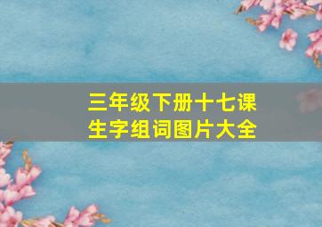 三年级下册十七课生字组词图片大全