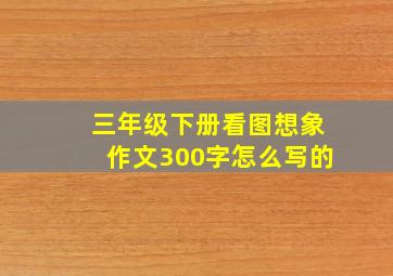 三年级下册看图想象作文300字怎么写的