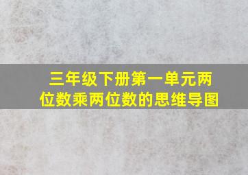 三年级下册第一单元两位数乘两位数的思维导图