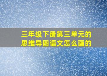 三年级下册第三单元的思维导图语文怎么画的